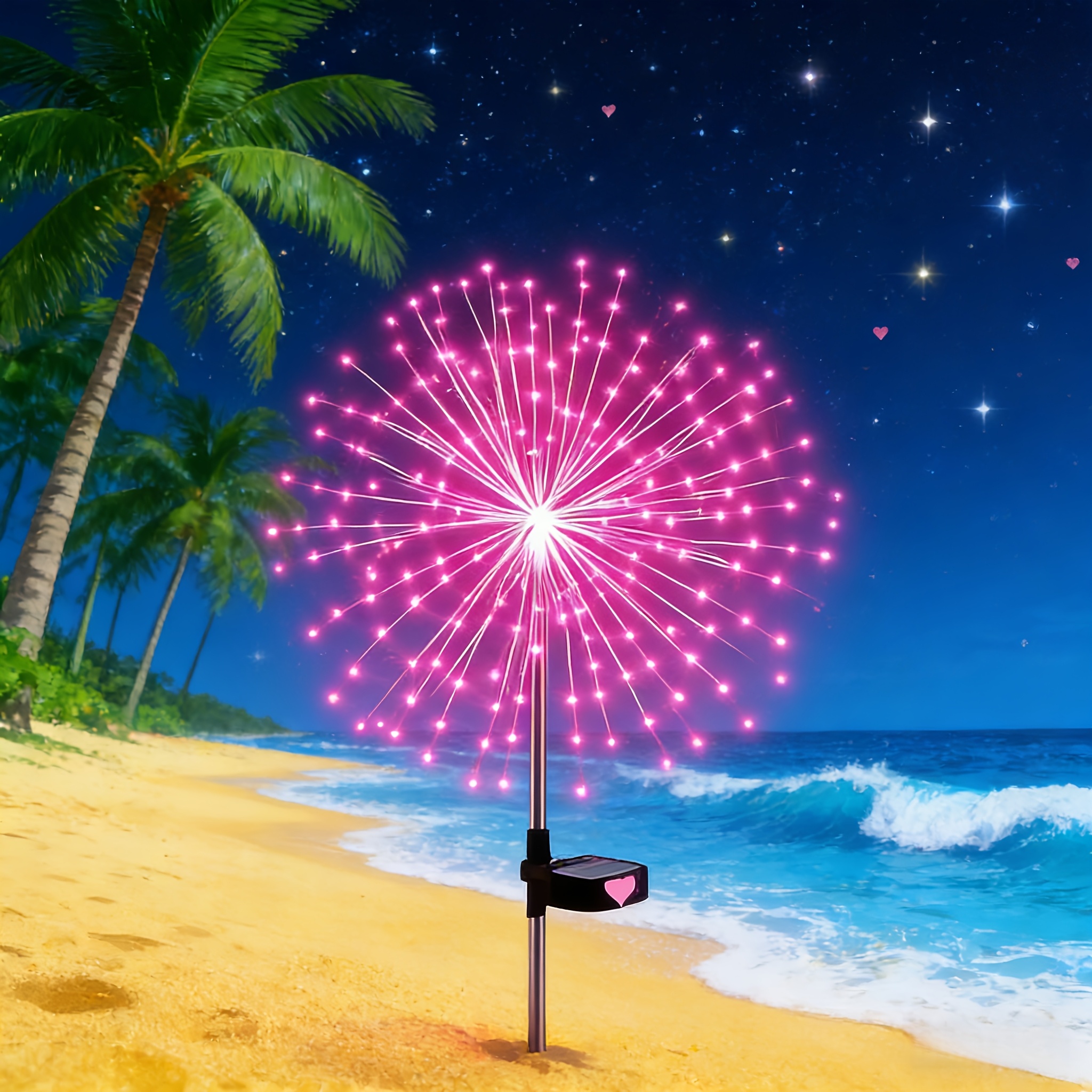 Image of Outdoor Solar Firework Lights For Christmas, Beautiful String Lights Perfect For Christmas, Valentine's Day, Garden Parties, Weddings, And Birthdays; An Ideal Gift For Her.