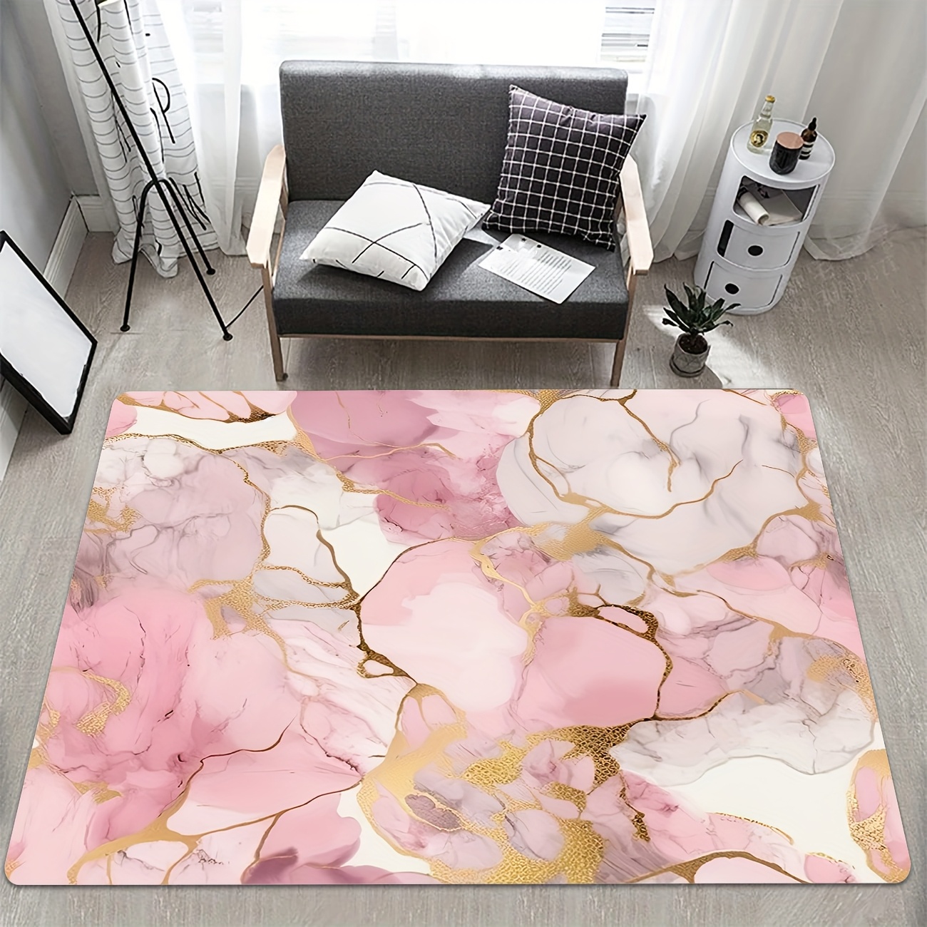Flower Floor Mat Pink White 村上隆 フロアマット | I-DESK.COM.AR