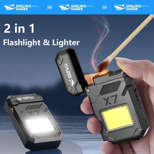 1pc 2-in-1 LED Keychain Flashlight & Lighter - USB-C Rechargeable, 3 (High/Low/Strobe), COB Floodlight, Compact Portable Torch with ABS Plastic, Emergency Light for Camping, Outdoor, Indoor, Candle Lighting, Flashlight Rechargeable, Outdoor Lighting, , Durable Construction, Light, , Camping Gear, Lightweight Flashlight, Sturdy Construction, Torch, Campers And