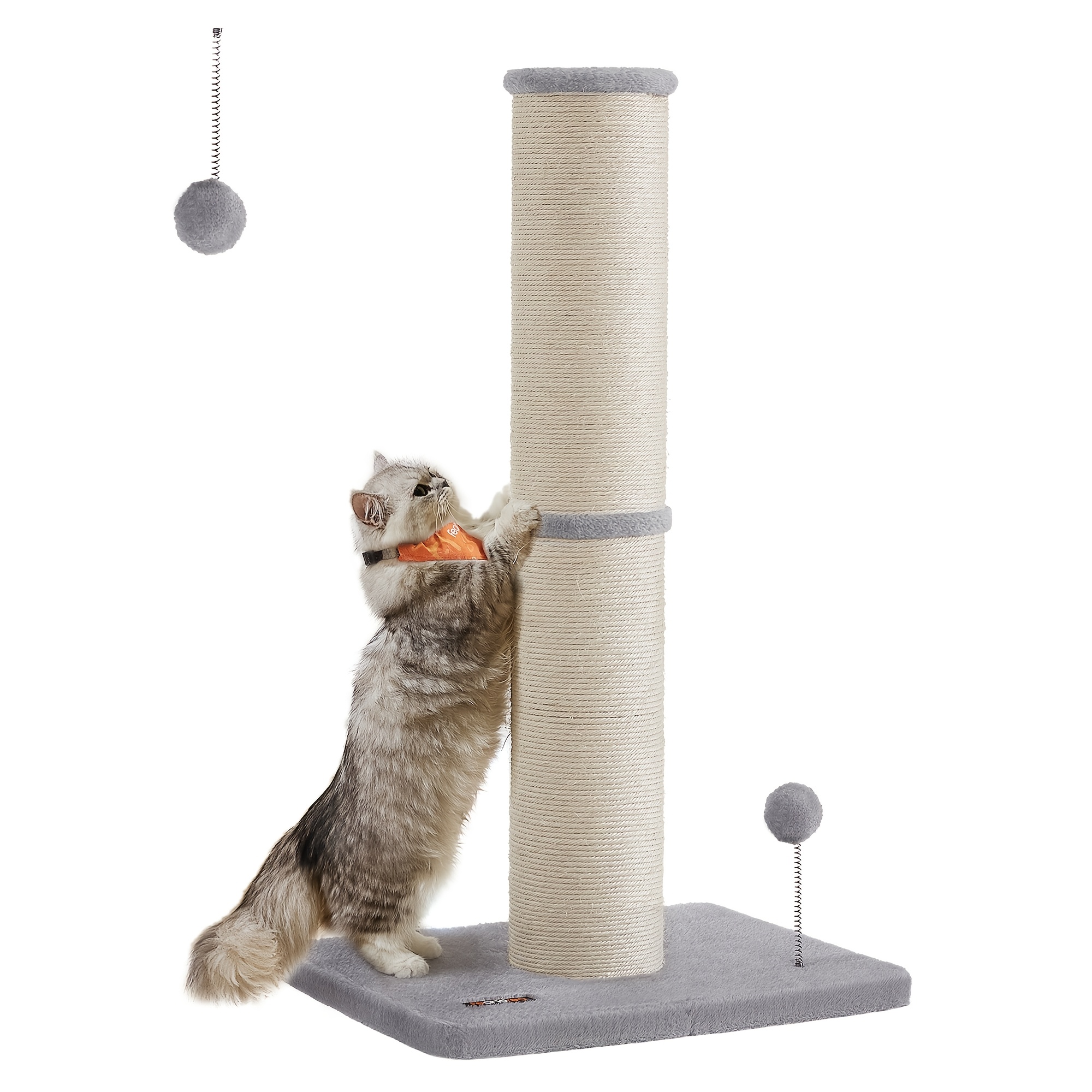 TEMU Tiragraffi per , superficie per graffiare con palo avvolto in sisal resistente, base stabile in MDF rinforzato, struttura antiribaltamento per