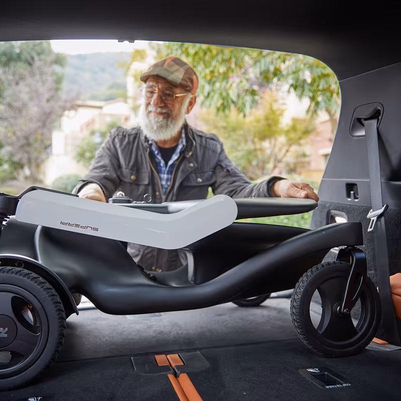 fiber smart electric wheelchair & scooter, 4-wheel travel scooter with 20ah lithium battery, , setup, lightweight foldable for in car trunk Product details 7