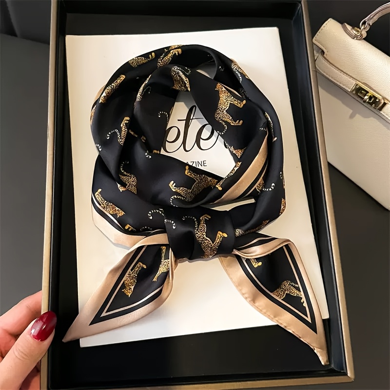 Animal Floral Leopard Decoration With Faux Long Ribbon