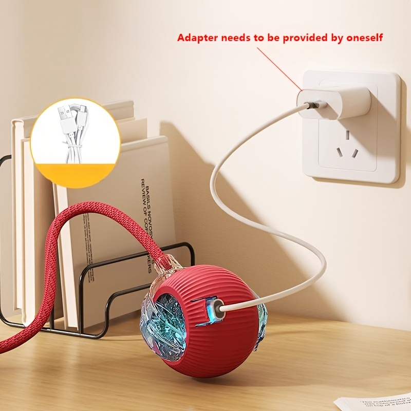 Cat Toy Ball with Tail Rope, Interactive Smart Rolling Ball