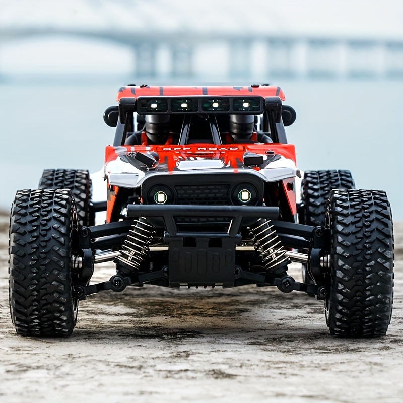 ZNLYRION 2025 Off-Road RC Car with 2 Batteries, 55KM/H Speed, Full Metal Drive Shaft & LED Lights - Multi-Function Remote Control, Durable Plastic Construction for RC Toy Enthusiasts, Vibrant Color Scheme, Sturdy Build