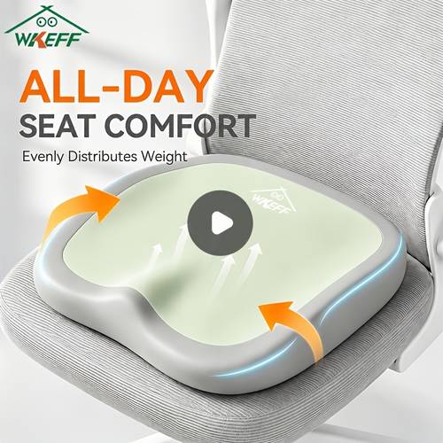 item picture premium memory foam seat cushion for long sitting adjustable hip and back support pad for office chair portable chair cushion for office soft sitting pillow