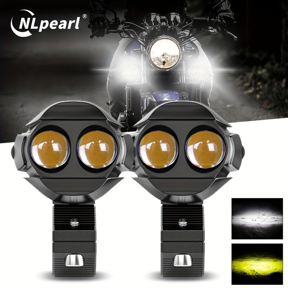 2 Pcs LED Clignotants Moto Anneau Bande de Fourche Lumière