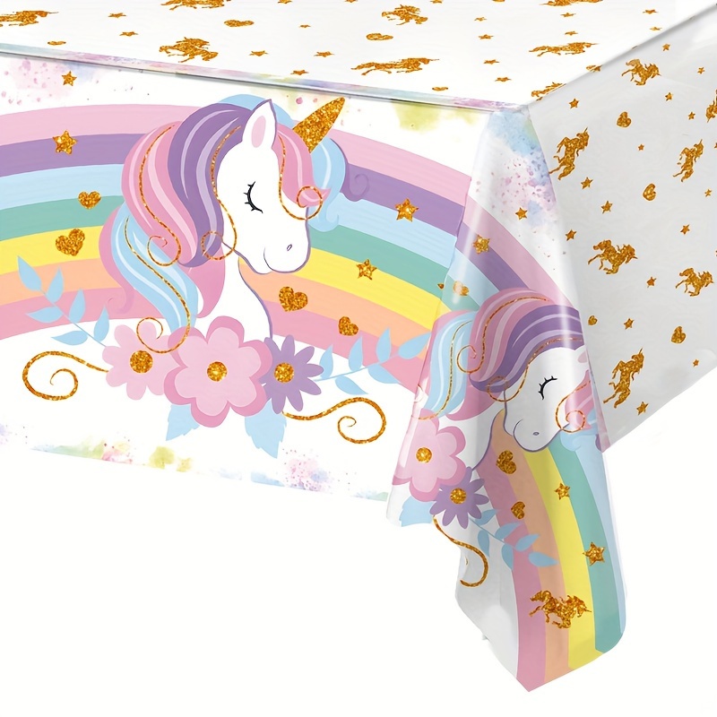 

Unicorn- Disposable Tablecloth For Parties - Plastic, , For ' & Decorations