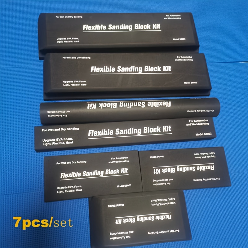 sanding block kit flexible eva foam wet or dry sanding blocks kit for automotive sanding or woodwork sanding light hard black flexible