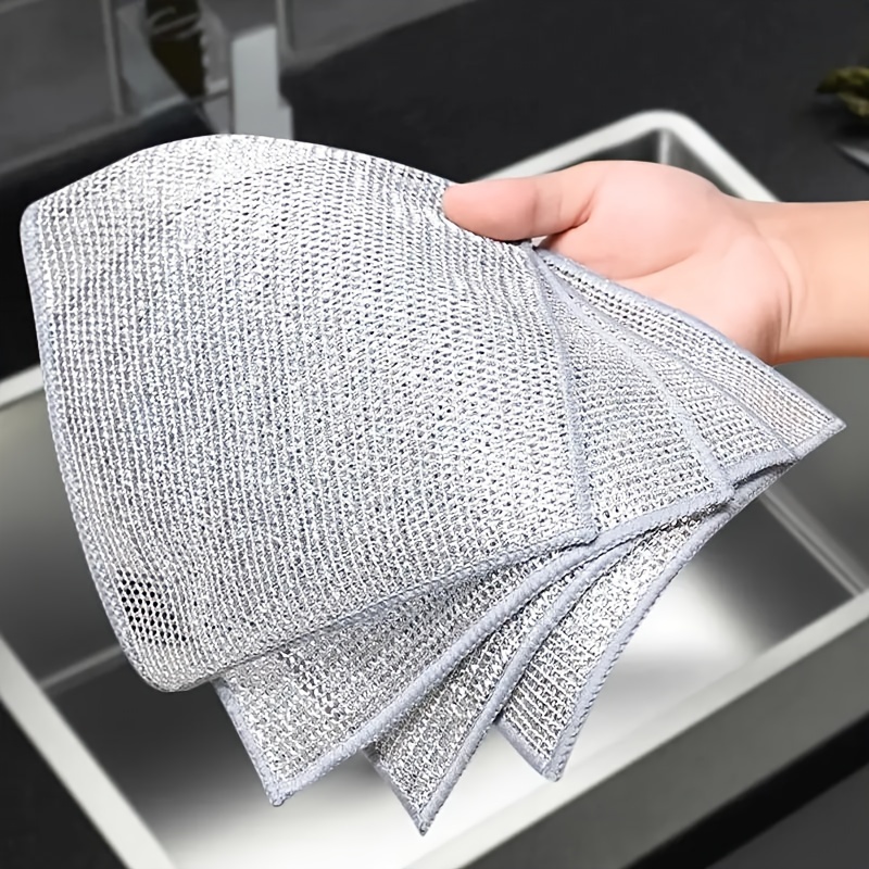 30 pack microfiber metal cleaning cloths non scratch soft dish towels for non stick pans multipurpose for kitchen bathroom living room bedroom easy rinse   cleaning supplies tools details 0