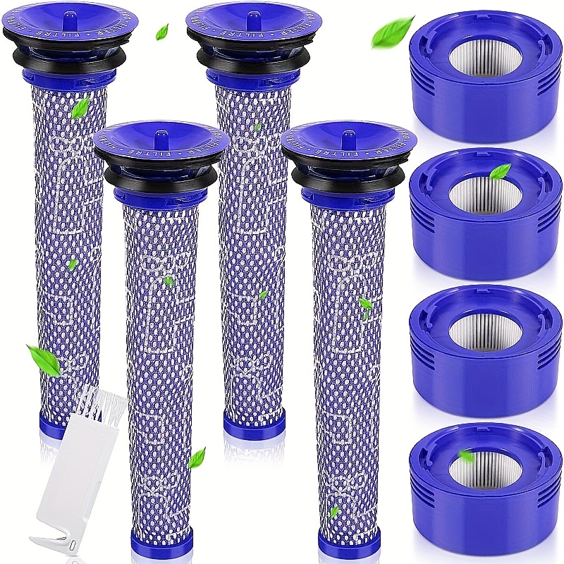 TEMU 9pcs Filter Replacement Parts Compatible With V7 V8 Animal & Sv10 Stick Vacuum Cleaner, [4 Post Filters, 4 Pre-filters, 1 Tool], Part Numbers