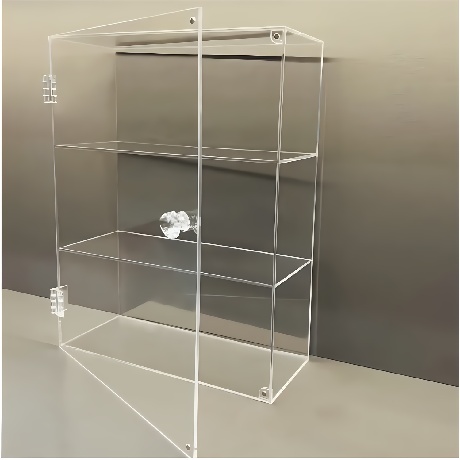 1pc acrylic dustproof display box cabinet anime model display rack storage box for home room living room office decor for valentines day new year easter party decor