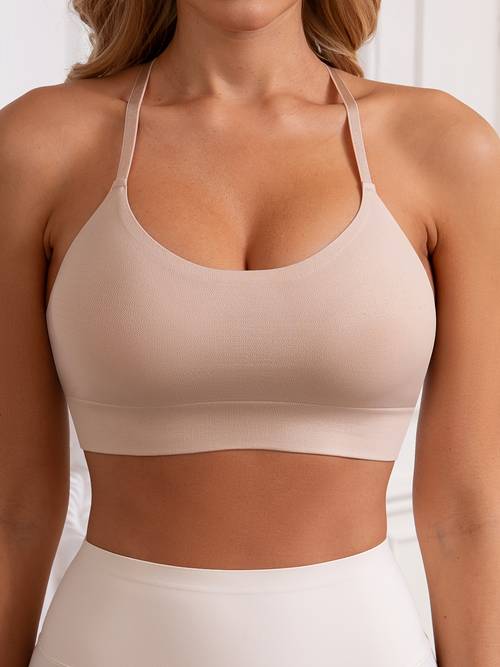 1pc womens y back sports bra non padded solid color suitable for running gym fitness y with back coverage hand washable minimalist underwear for non for swimming daily wear