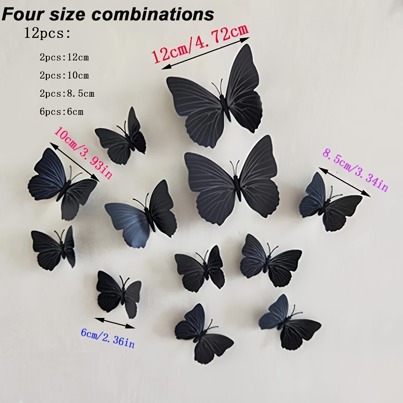 Image of 12pcs/36pcs 3d Wall Stickers, Detachable Wall Stickers, Room Decoration, Garden Decoration, Halloween Decoration, Party Decoration
