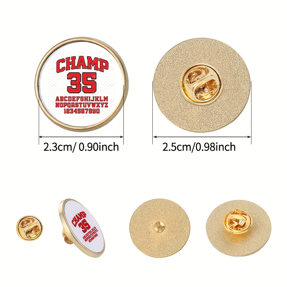 TEMU Custom 1pc Sublimation Custom Silvery Metal Cufflink Badge Brooch Hot Transfer Custom Logo Design Badge Custom Personalized Neutral Gift Craft