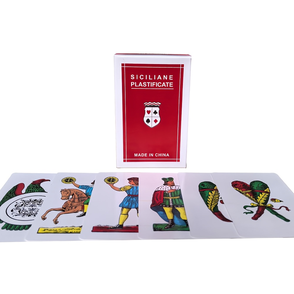 Ltalian Siciliane Plastificate Card Game Cards Game Leisure Entertainment Family Gathering Festival Game Activities
