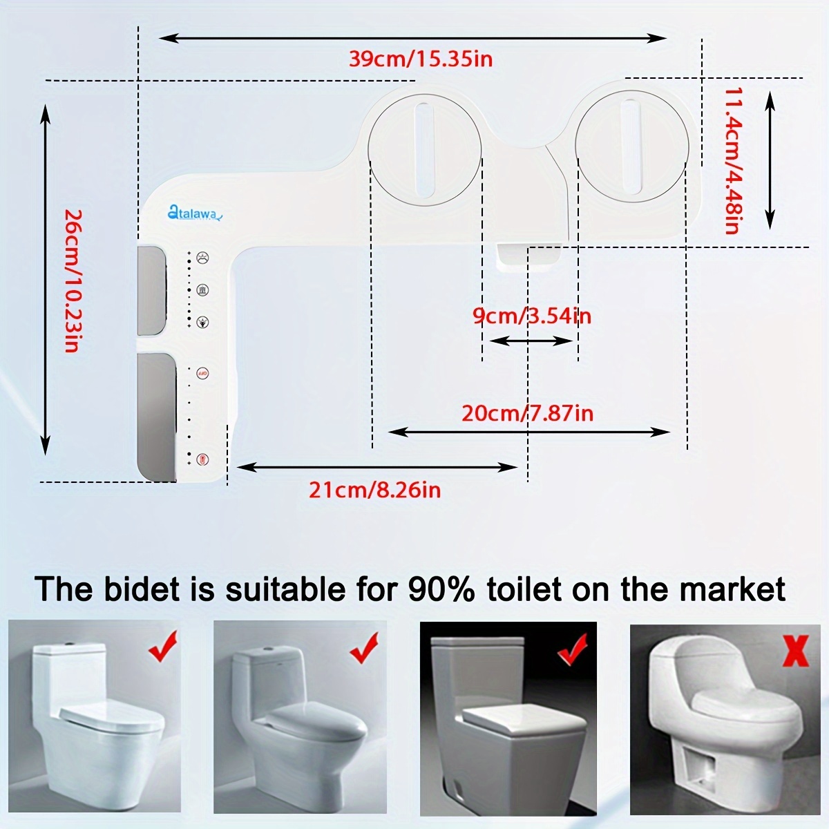 1pc three function smart toilet seat bidet butt cleaning tool without electricity cleaning household single cold flusher aw011 1 2 details 1