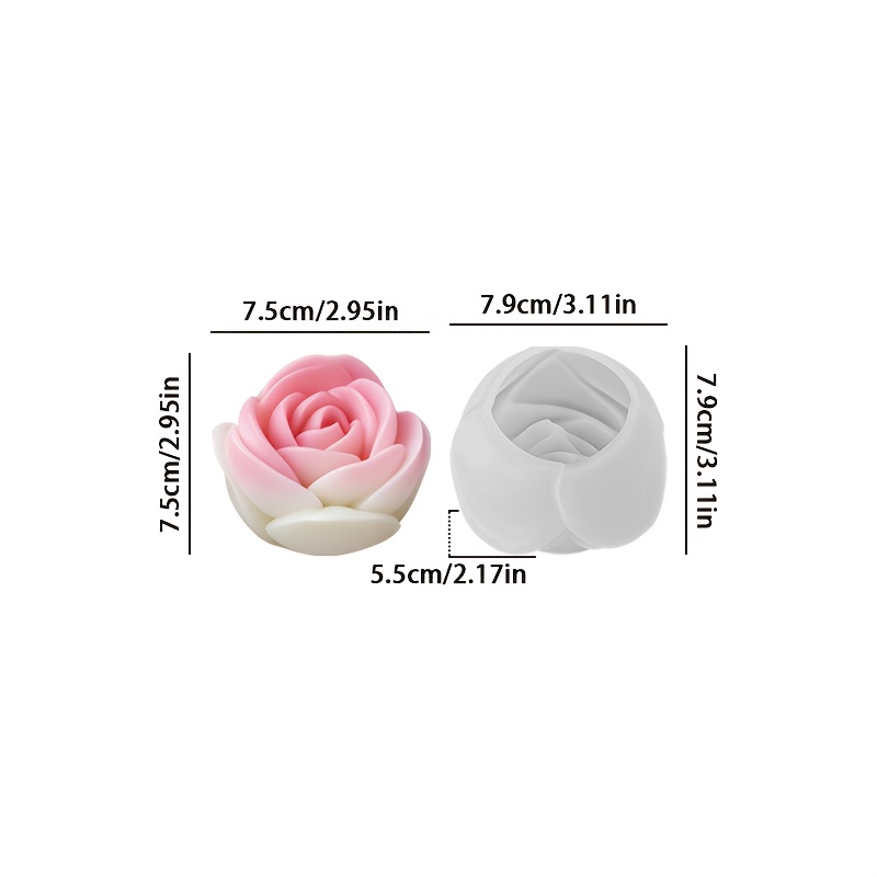 TEMU Resin Silicone Mold - 3d Rose Resin Mold, Silicone Resin Mold, Flower Epoxy Resin Mold Resin Crafts Rose, Mother's Day Gift, Father's Day Gift
