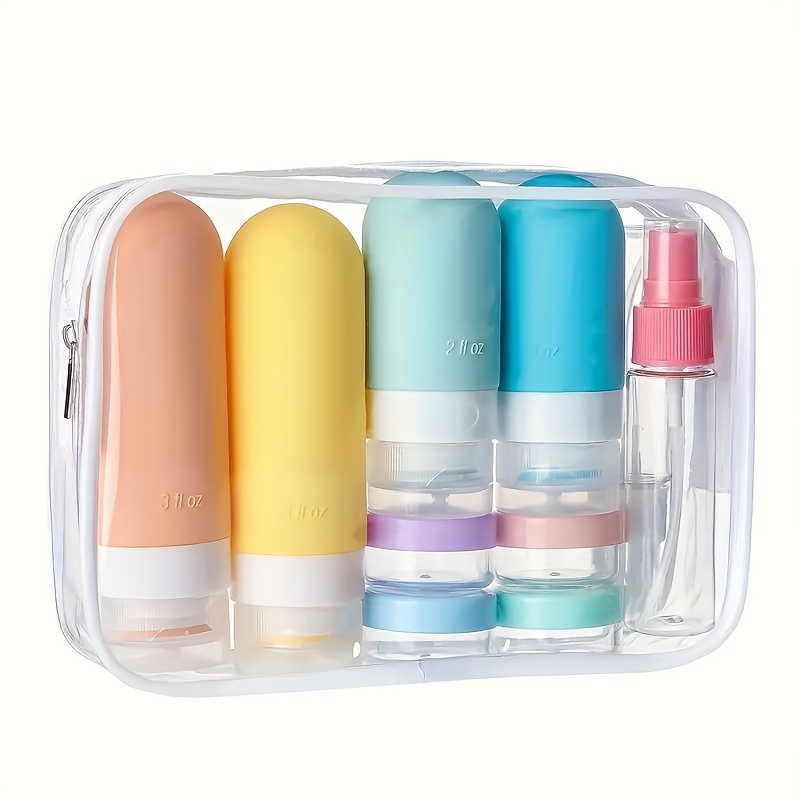 

17pcs Set Of Toiletry Bottles, , - Bottles, Portable Storage