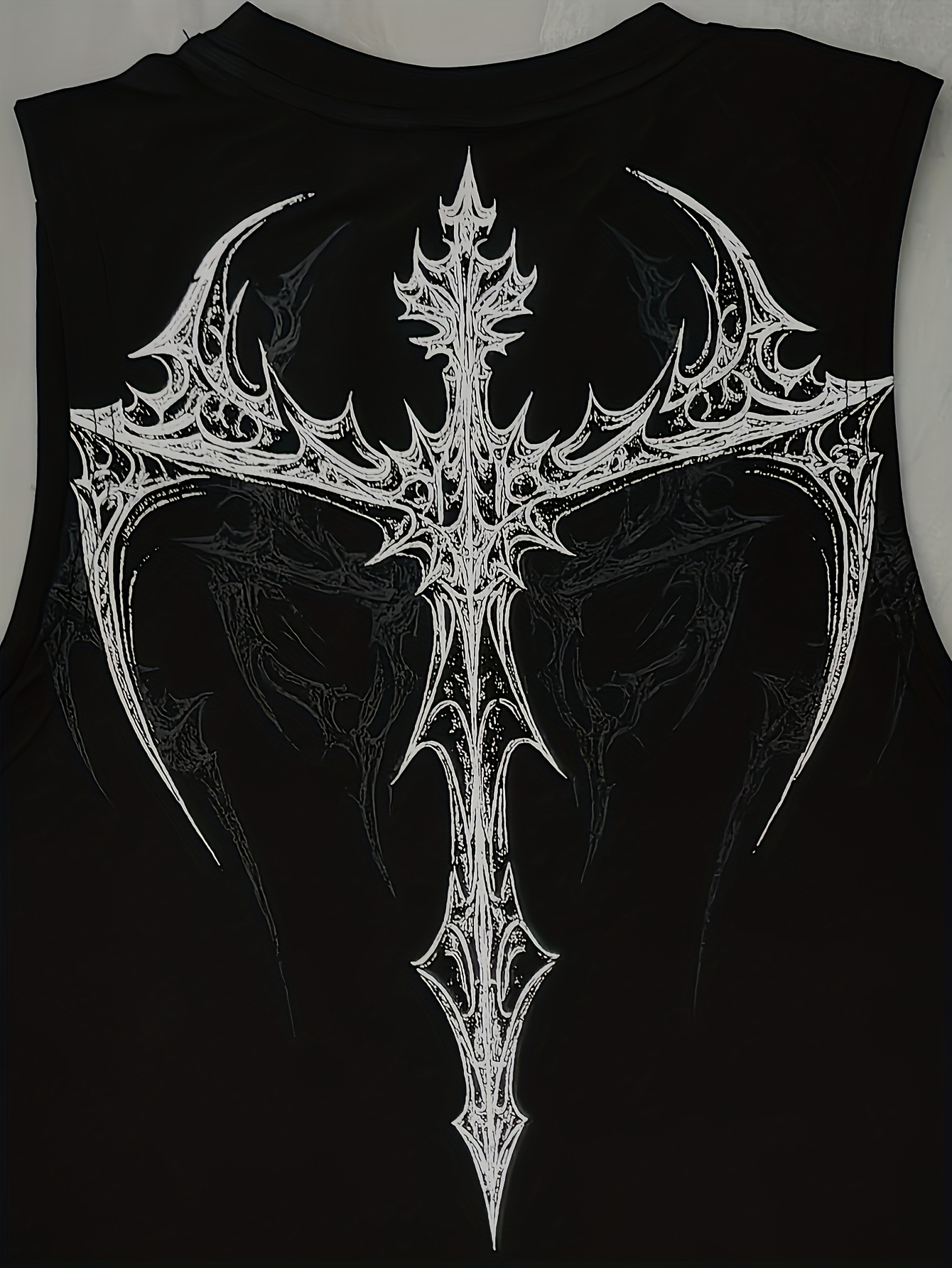 breathedivinity mens sleeveless muscle shirt high stretch quick dry athletic top with back chest muscle print gym running   breathable workout shirt for men ideal for fitness training casual wear gym apparel Product details 4