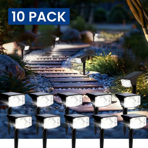 2 4 6 10pcs of solar outdoor spotlights 38 led 3 mode landscape spotlight solar light suitable for garden decoration with 3000 6000 temperature