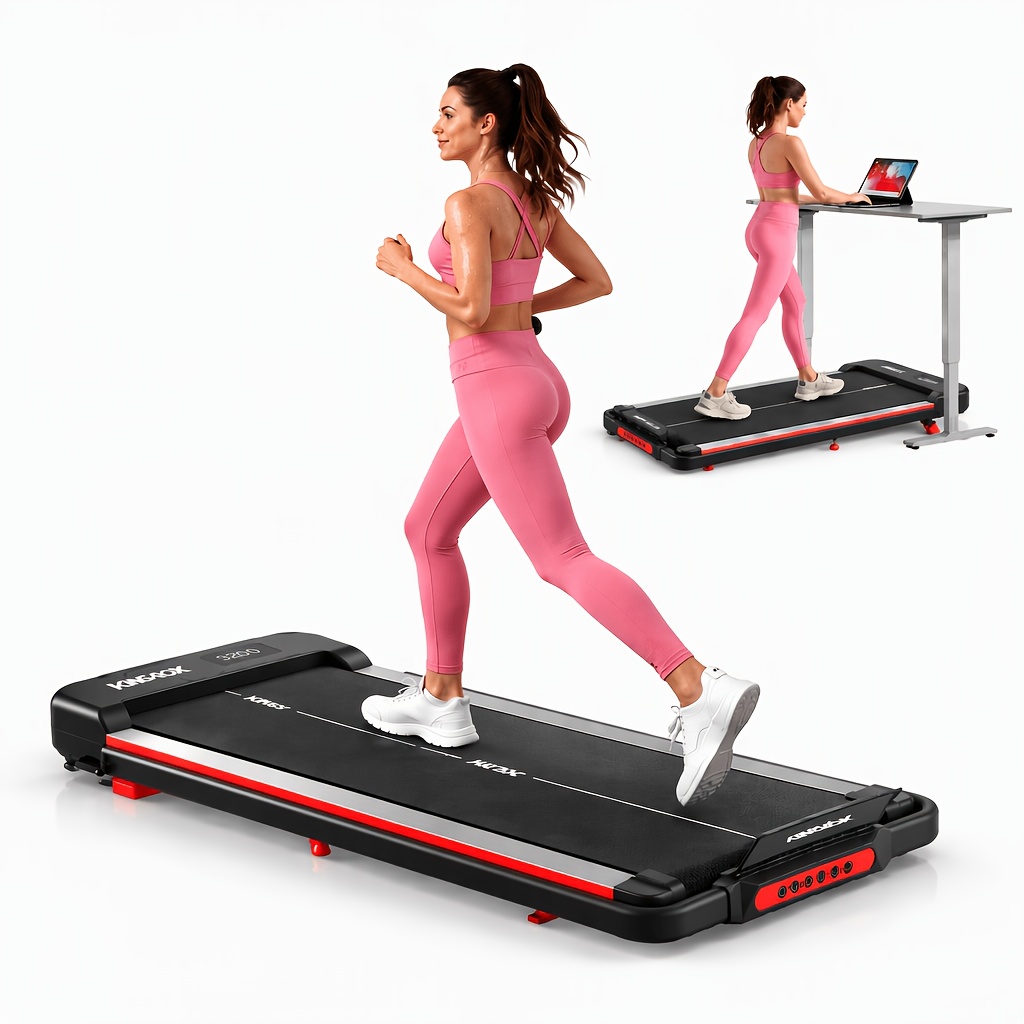 TEMU Home Office Walking Pad Ultra Thin Foldable Electric Walking Pad, Adjustable Speed & Incline With Remote Control, Without Battery
