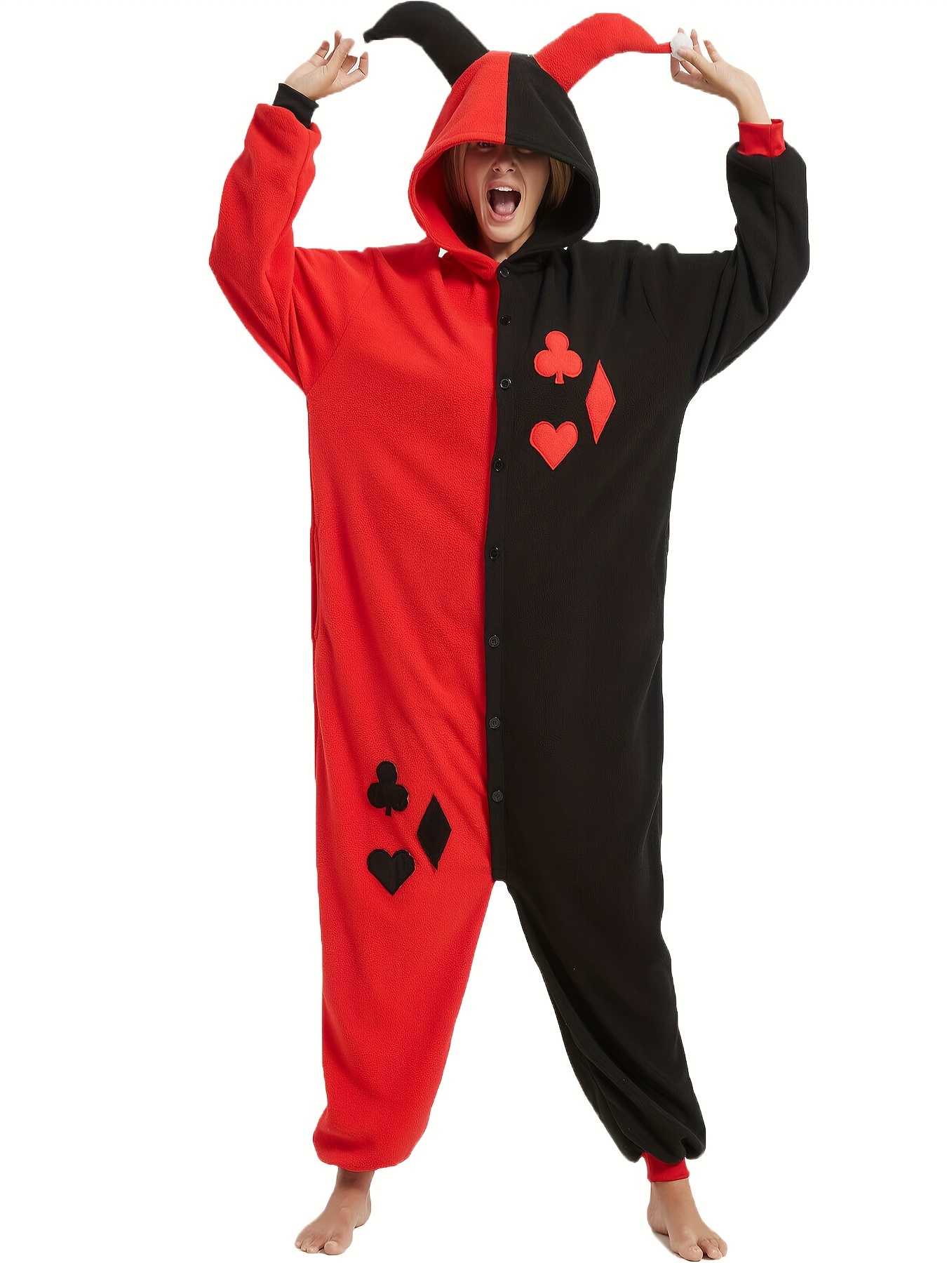 Tier-Kostüm Schlafanzug Für Erwachsene – Einteiler Aus Weichem Fleece Für Halloween & Karneval