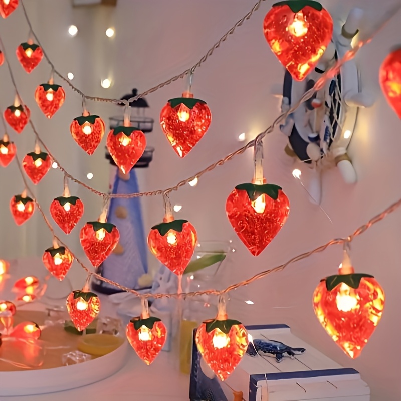 

Battery Powered Strawberry Fruit Light String - Weddings, Parties And Celebrations - Indoor And Outdoor Use