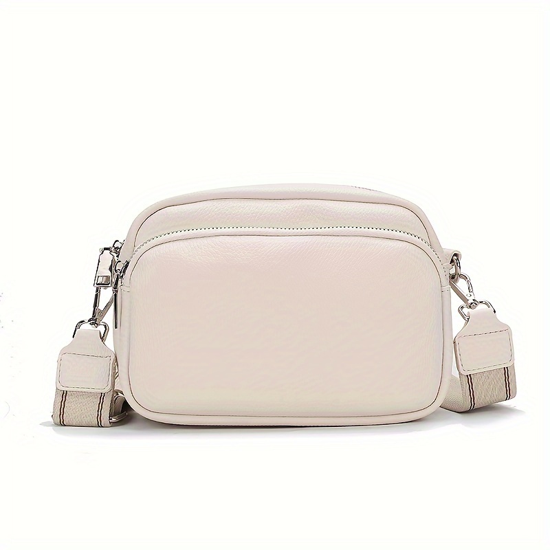 

Trendy Square Zipper Crossbody Bag, Simple Solid Color Phone Lipstick Bag, Perfect Casual Shoulder Bag For Daily Use