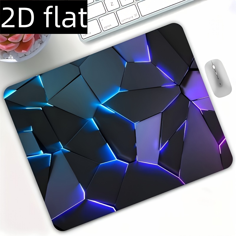 Alfombrilla de Ratón Gaming Antideslizante y Sensible a la Luz de Alta Tecnología 2D Plana, con Superficie Suave, Accesorio de Escritorio Elegante y Hermoso, Diseñada Especialmente para Computadoras de Oficina, 2D Plana
