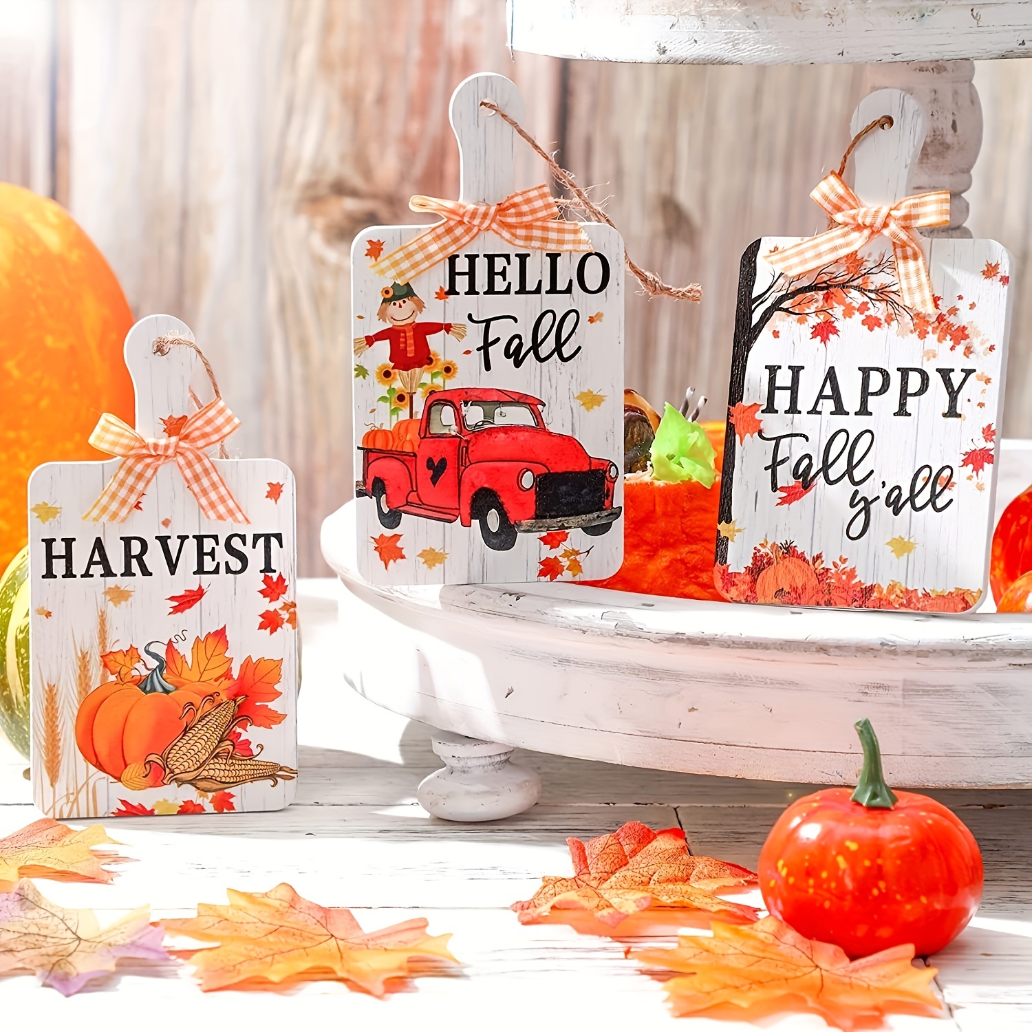 

3pcs Wooden Decor Set - & For , & And