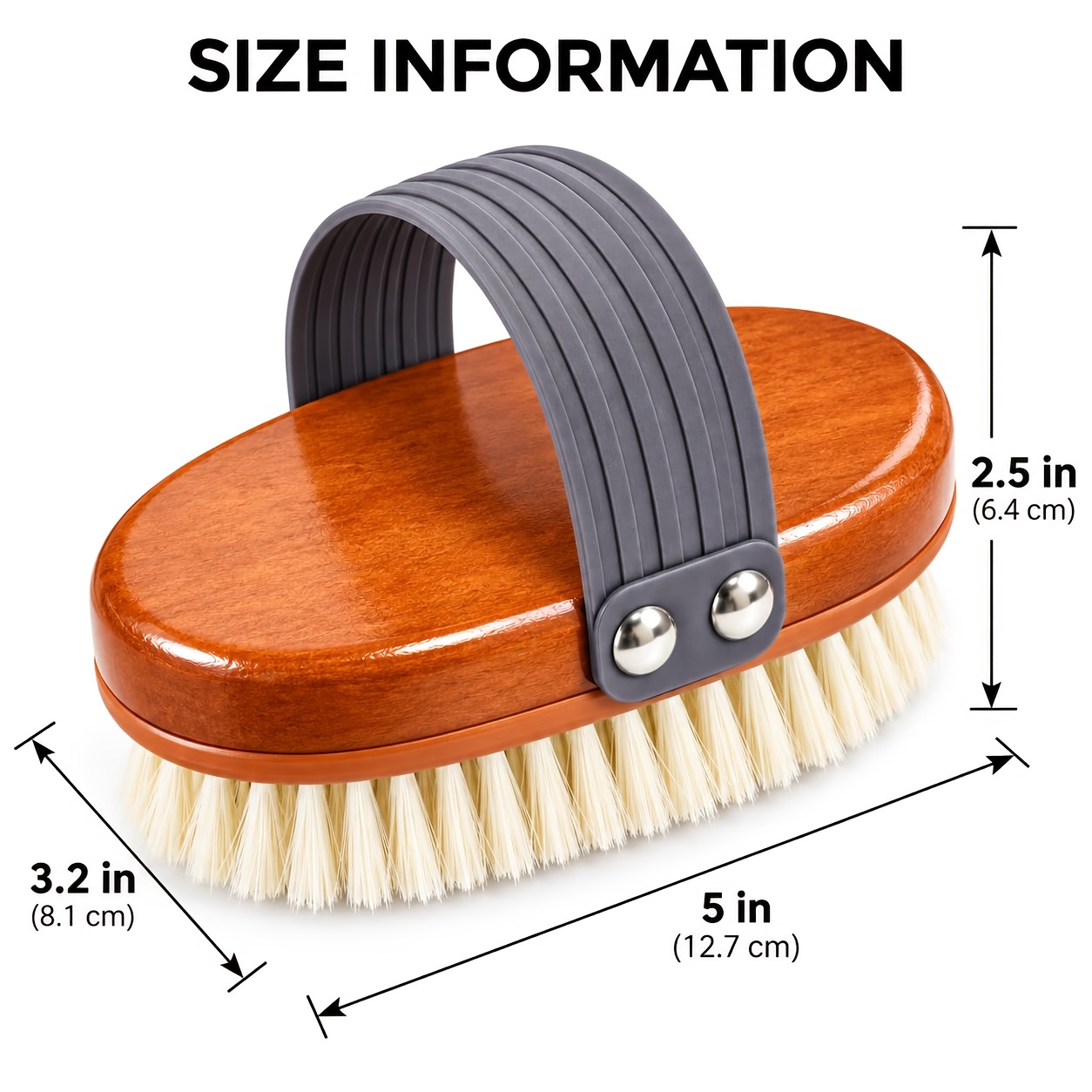 Soft Bristle Wooden Exfoliating Bath Brush, Ideal Skincare Tool