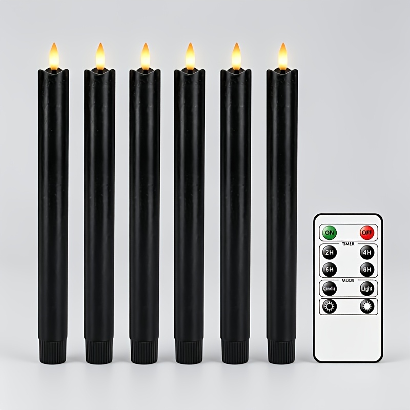 Image of Nimiko 7pcs Candle Set, Consisting Of 6 Candles And 1 Remote Control. In . Suitable For Halloween, Autumn Home Decoration, And Birthday Parties. Battery-powered And Independently. Safe And Fire-free