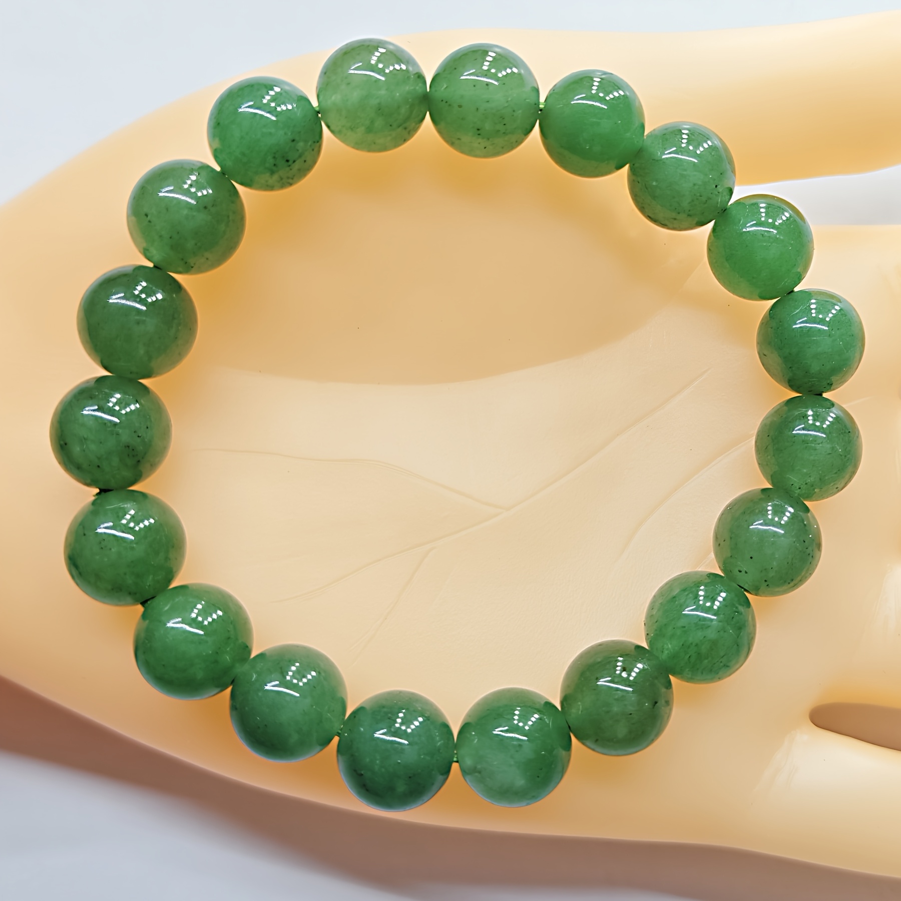 Emerald Green Beaded Bracelet