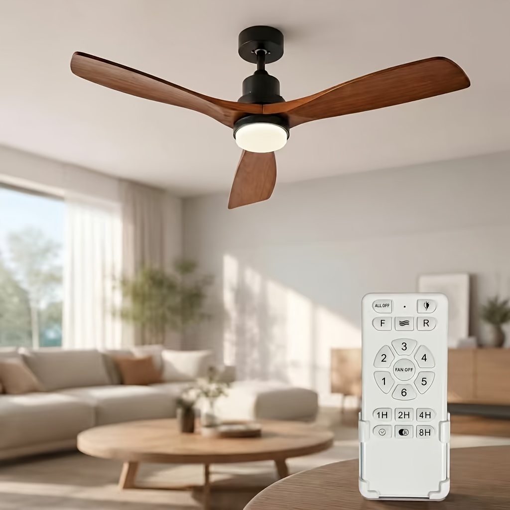 Image of 132cm Ceiling Fan Light With Lighting And Remote Control Function, Silent Motor, 3-section Fan Blade 6-speed Speed Regulation, Timing Function, Dual-use Mode, Suitable For Living Room And Bedroom