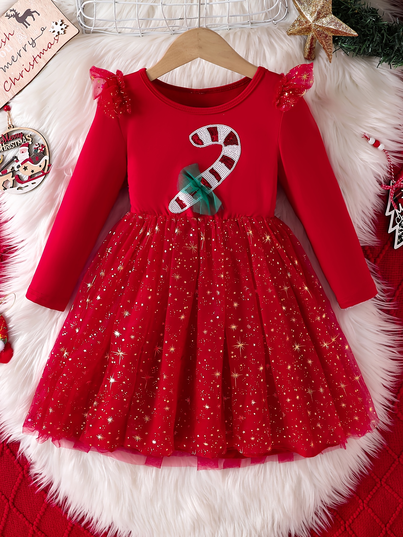 christmas dresses for girls sold on Temu United States