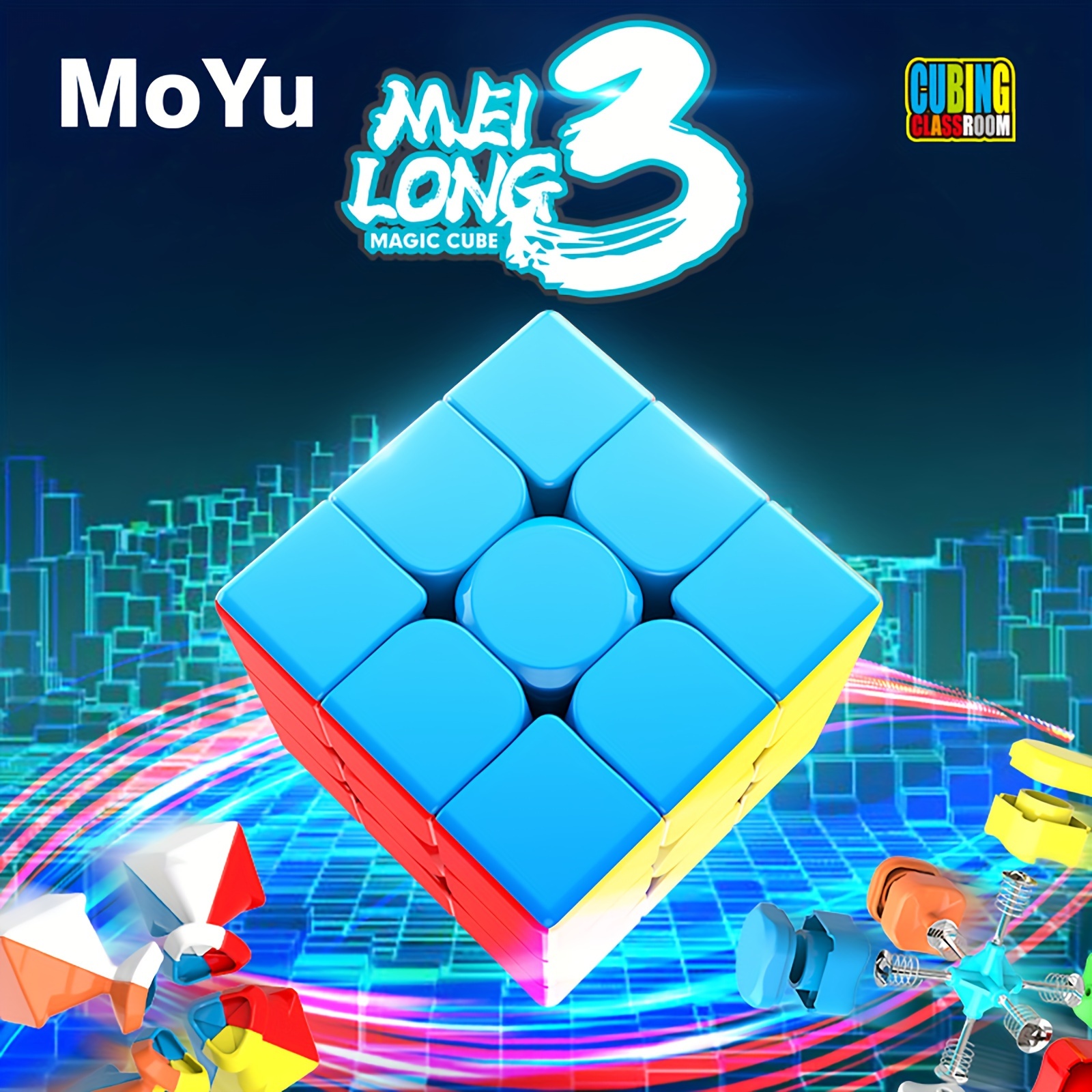 

Moyu Magic Cube 3x3 Cube, 3d Puzzle, Children's Brain Teaser Toy, Christmas Birthday Gift, Abs Resin, , White, Red, Yellow, Blue, Green, Orange Cubes