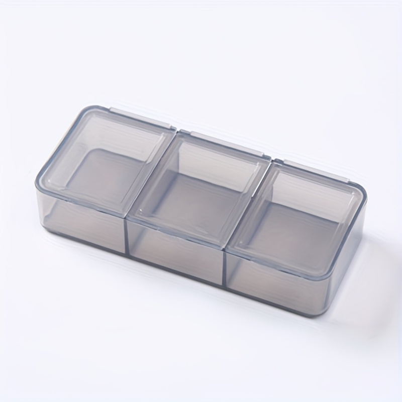 A Portable Mini Pill Organizer With 3 Compartments For Daily Of Health Supplements, Suitable For Morning, , And Night