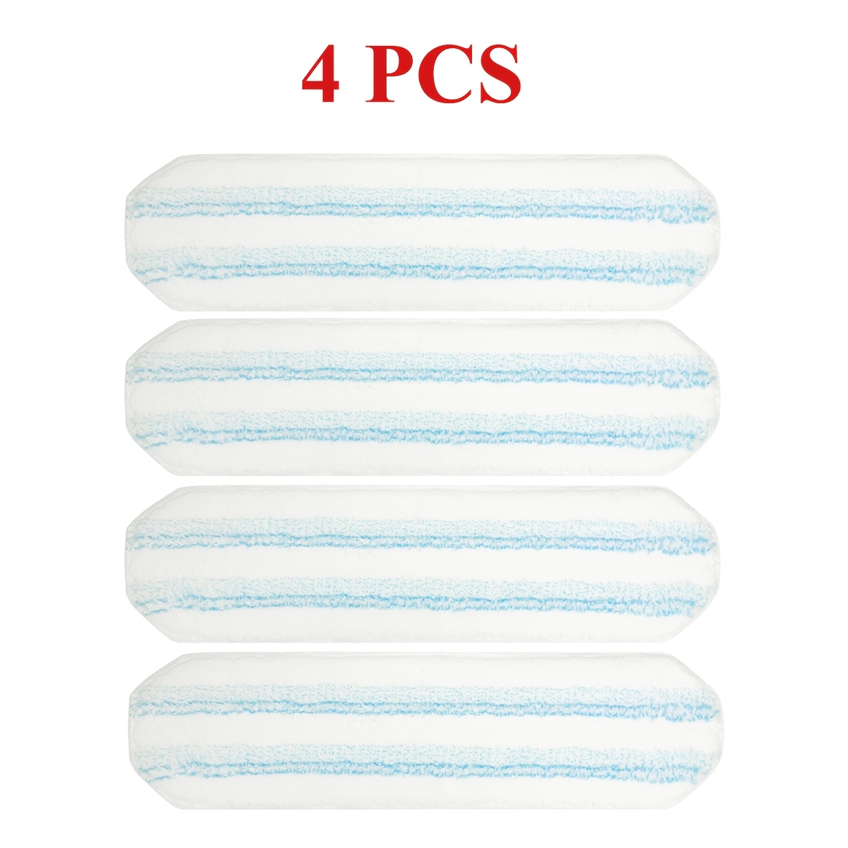 Mop Replacement Pads For Flat Mop System, 4 Pack Mop Pads For Flat Mop, Mop Heads Replacements For , Reusable Mop Refills Floors
