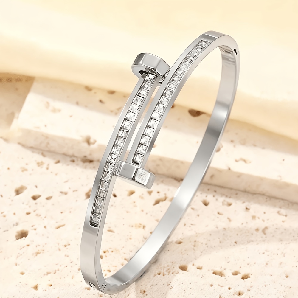 3pcs Fashionable Stainless Steel Bracelet Set, Waterproof