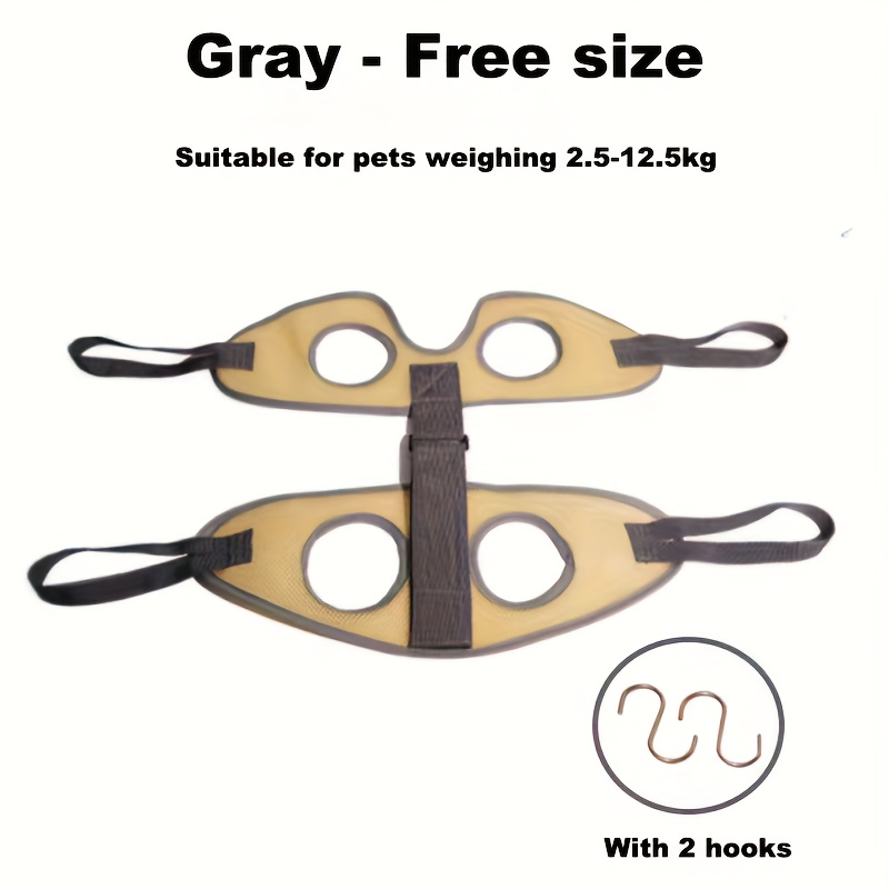 TEMU 1 Mesh Pet Grooming Hammock, Suitable For Cats And Small Dogs - Durable And Breathable Fabric, With Adjustable Straps And Hooks - Suitable For