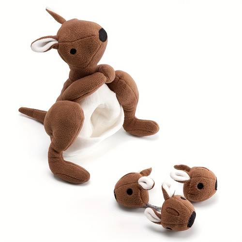 interactive dog treat puzzle snuffle toy for dogs dog plush toy chew washable dog enrichment toy small and medium dog sizes kangaroo