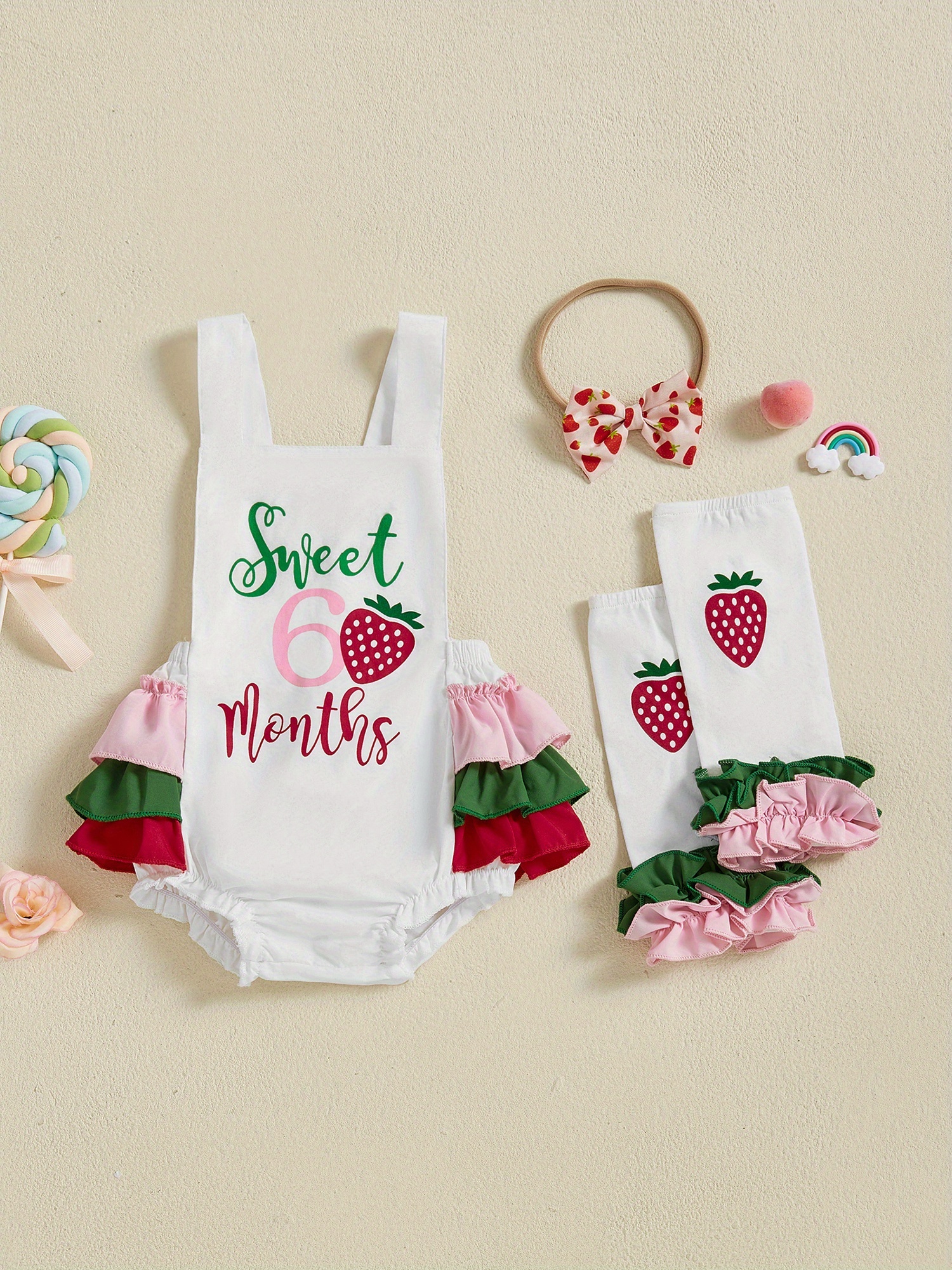 baby girls full vitality cute half birthday clothes - Temu