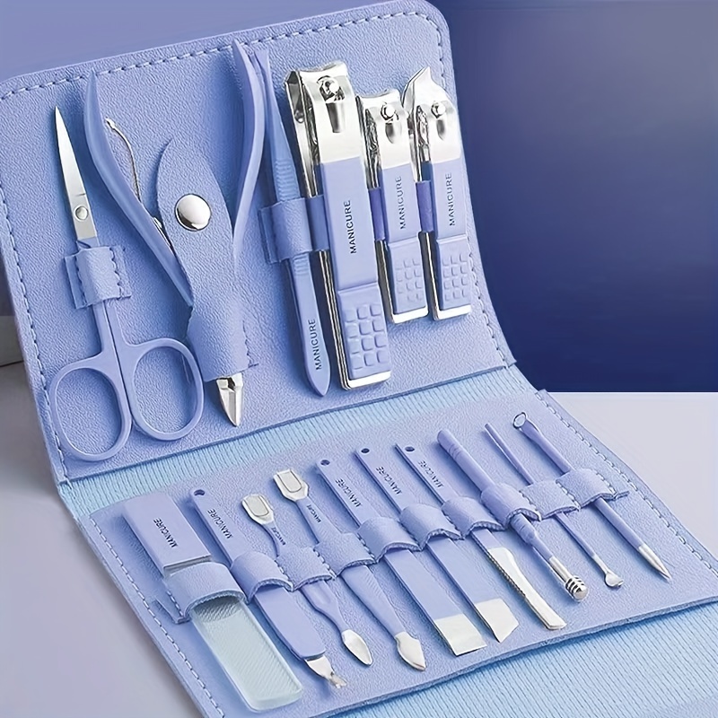 

16- Set Folding , Pedicure Kit, Metal Grooming Accessories For Personal