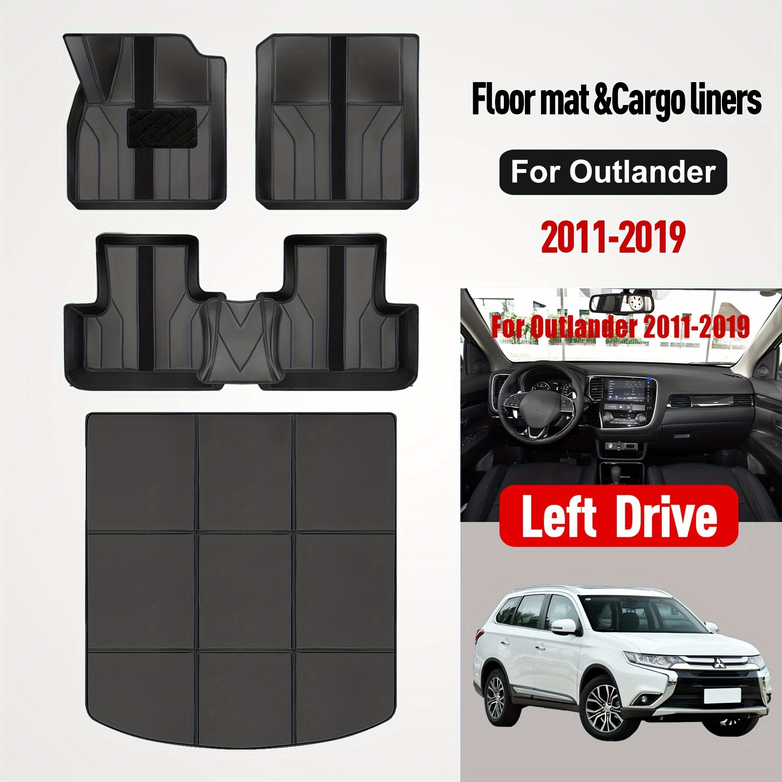 Car Floor Mats Fit For Outlander 5 Seats 2023 2022 2021 2020 2019 2018 2017  2016 2015 2014 2013 2012 2011all Weather Floor Liners+floor Mats, Shop Now  For Limited-time Deals