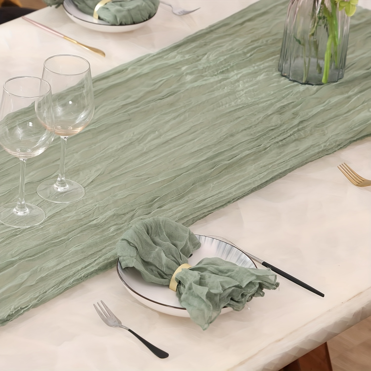 TEMU 1 nappe en toile de fromage d'érable et ensemble de 12 serviettes rouges feuille d'érable en gaze transparente campagnarde, adapté pour mariage,