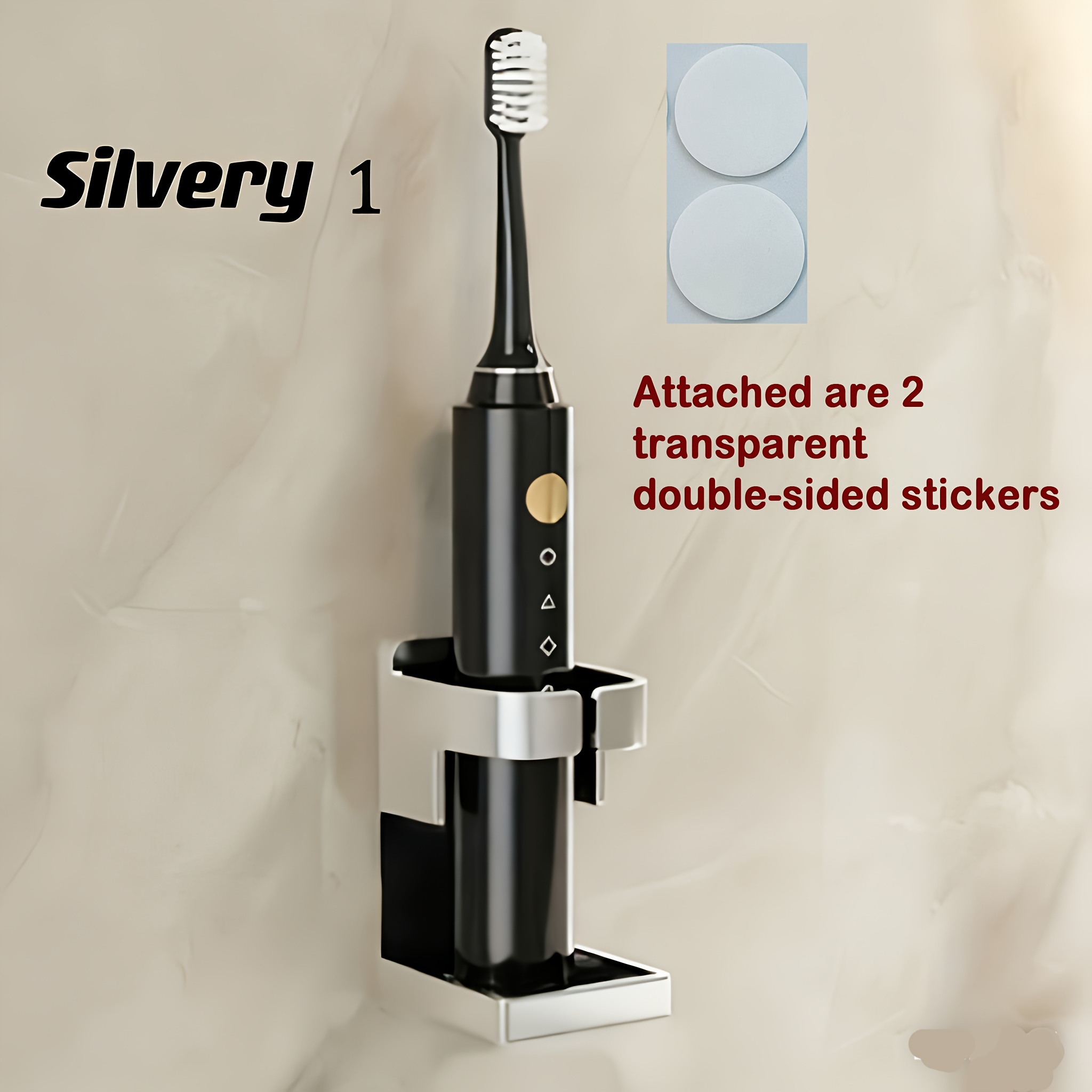 Image of 1/2/3pcs Electric Toothbrush Holder, Bathroom Toothbrush Storage Rack, Traceless Toothbrush Stand Rack, To 90% Electric Toothbrush, Bathroom Additions, For Home Decor, Furniture For Home