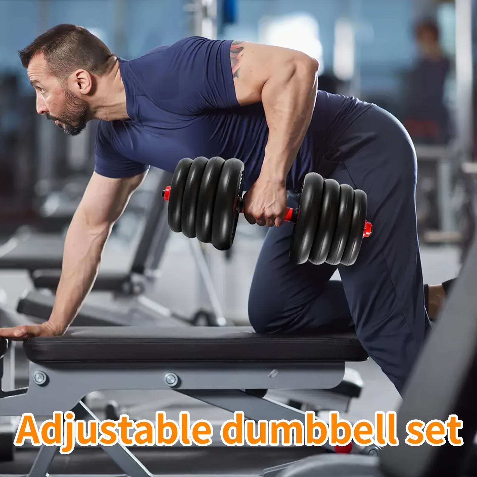 Adjustable Dumbbell Set - 22/ 33/ 66/ 88lbs Weights, Anti-Slip Handle for Home Gym, Men & Women