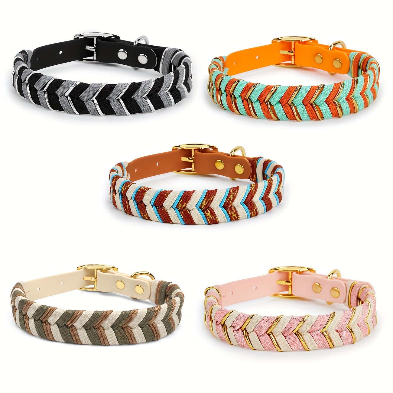 Handcrafted PVC Dog Collar with Metal Buckle, Adjustable
