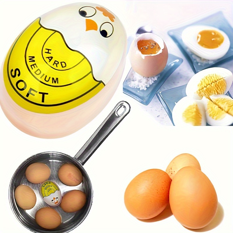 

1pc Red/yellow Boiled Egg Timer, Color-changing Boiled Egg Timer, Reusable Boiled Eggs And Boiled Eggs Heat Sensitive Durable Kitchen Tools For Breakfast, For Restaurant Use