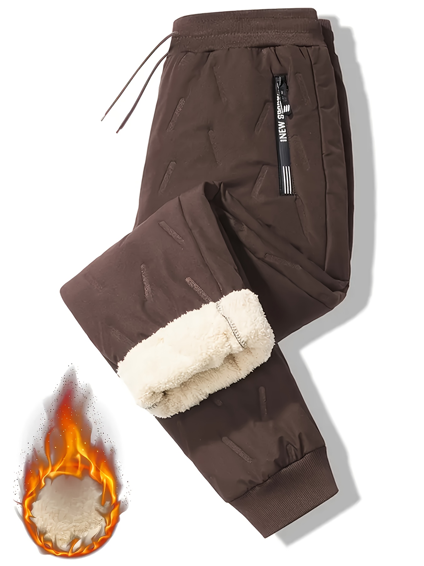 men women winter thermal pants windproof skiing cycling pants with zipper pocket warm tapered leg protection lightweight outdoor sport wear suitable for daily use skiing windproof machine washable resistant pants unisex